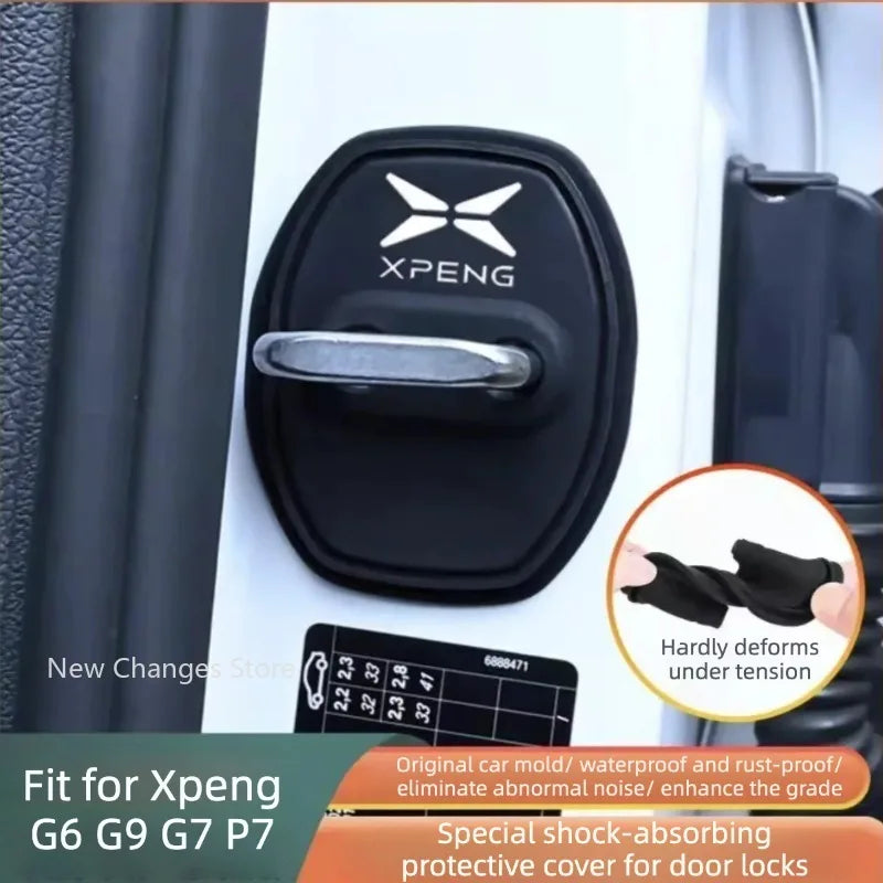 4Pcs Car Door Lock Cover Auto Emblem Protection Case for Xpeng G6 G9 G7 P7 2020-2026 Car Styling Modify Accessories