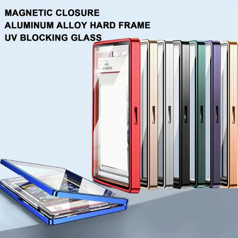Multicolor Aluminum Alloy Graded Card Protect Cases For PSA CGC BGS Graded Cards, Scratch Resistant Trading Card Holder