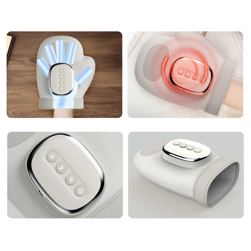 NEW Electric Hand Massager with Airbag Compress Carpal Tunnel Wrist Finger Massagers Portable Vibrating Gloves Kneading Rollers