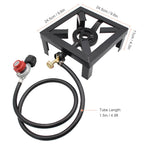 Tomshoo 8KW Gas Boiling Ring Cast Iron Burner Large LPG Stove Outdoor Cooker Iron Frame Portable Fire Control Stove Camp Supply