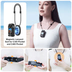 SJCAM C300 C400 Bag Magnetic Lanyard for C300 C400 Action Camera Accessories for Cycling Riding Bracket Tripod Car Suction Cup