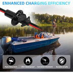 12V Trolling Motor Plug and Socket Kit 8 Gauge 2-Wire, 1 Set or 2 Sets