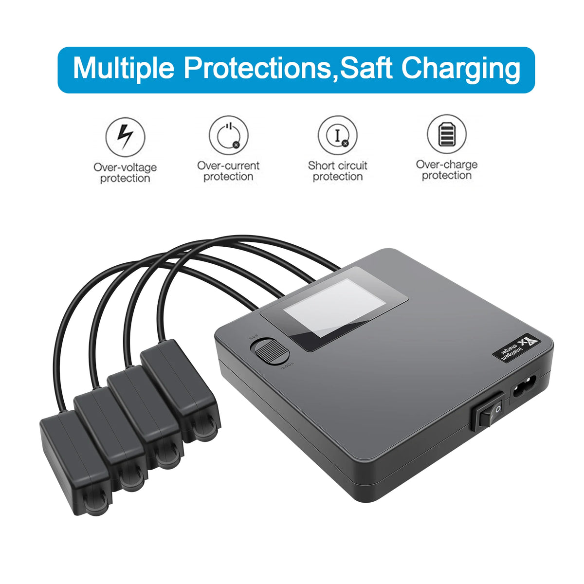 6 in 1 Digital display Battery Charger for DJI Mini 3 Pro/4/5 Pro Drone Battery Charging Hub Fast Smart Battery Charger with USB