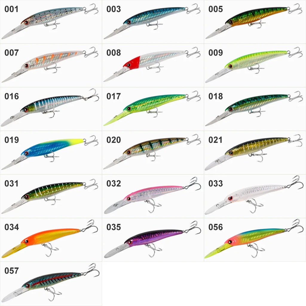Noeby Trolling Minnow Fishing Lure 12cm 32g Floating 14cm 52g 16cm 73g Sinking Wobbler Artificial Bait Saltwater Fishing Lure