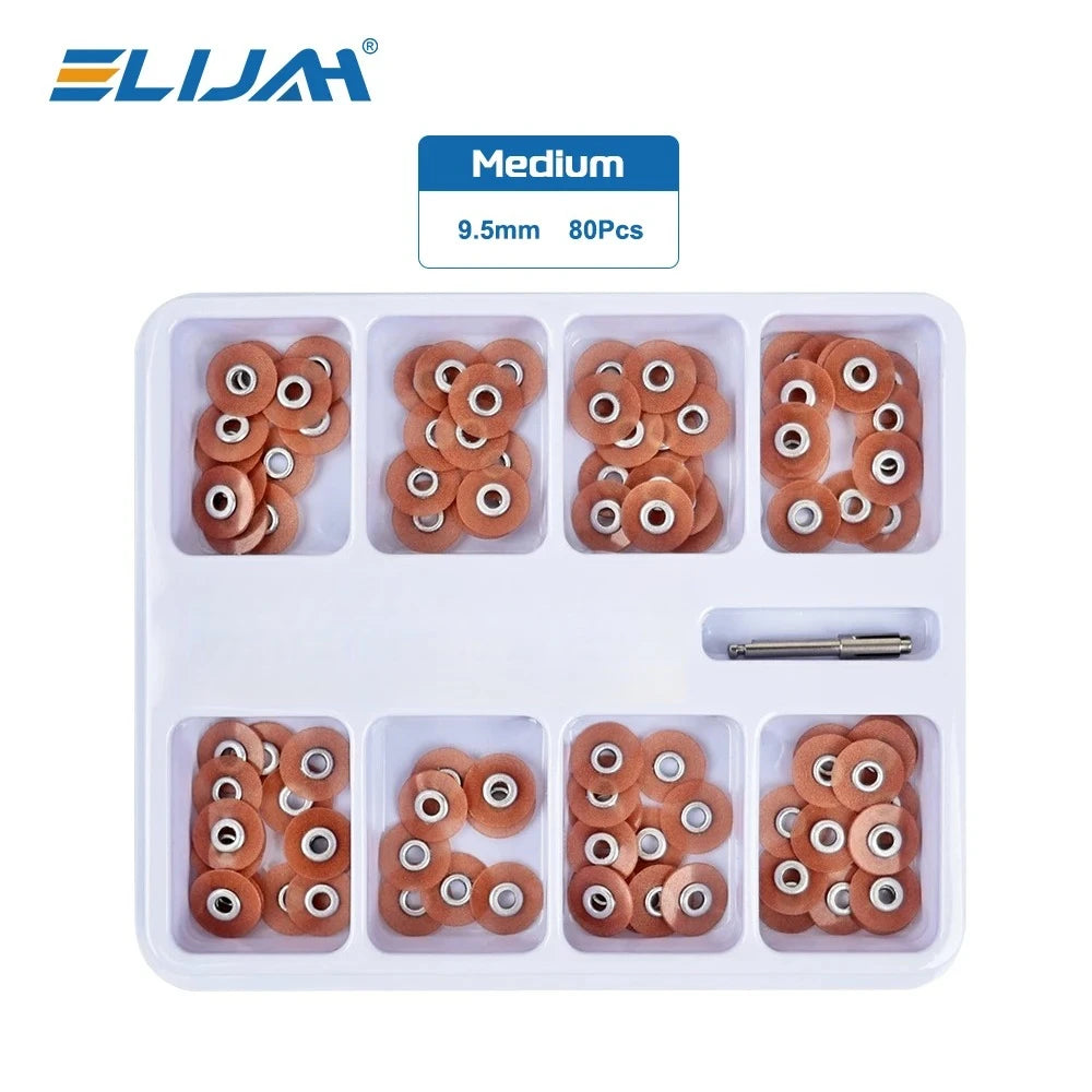 SYJH 80Pcs/Box Dental Finishing and Polishing Discs Holding Rod Soflex Flexi Disc RA Shank Teeth Whitening Material Dentist