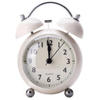 1pc Retro Creative Metal Bell Alarm Clock, Desktop Simple Clock Silent Luminous Quartz Table Clock