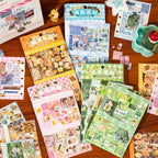 4pc/set Japanese Y2K Cute Scrapbook Sticker Aesthetic Kawaii Animal Food Dessert Journaling Sticker DIY Decor Stationery Sticker