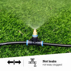 Garden Misting Cooling System Kit with Brass Nozzles, Patio Greenhouse Irrigation - 10m