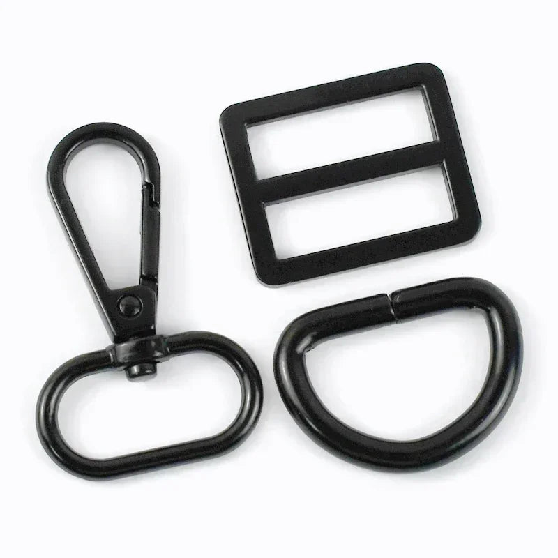 2/3Sets 16-38mm Bag Strap Lobster Buckle Metal Tri-glide Clasp For Webbing Adjuster D Ring Pet Collar Hook Hardware Accessories