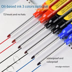 4-60Pcs 45mm Long Nib Head Carpenter Pen Deep Hole Marker Pens Black/Blue/Red/White for Measuring Woodworking Hand Tools