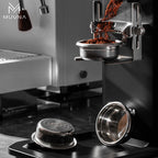 MUVNA Espresso Filter Basket 58mm 18g Micro Sieve 304 Stainless Steel, Silver