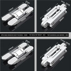 2PCS Invisible Door Hinges, Hidden Door Hinges, Hidden Adjustable Cross Wooden Door Outward Opening Hidden Door Hinges
