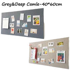 Felt Wall Sticker Display Board for Classroom Photo Wall, 2pcs Set, Grey Yellow Camel