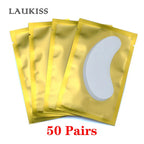 25/50/100Pairs Eye Patches Under Eyelash Pads for Building Hydrogel Paper Patches Lint Free Stickers for False Eyelashes LAUKISS