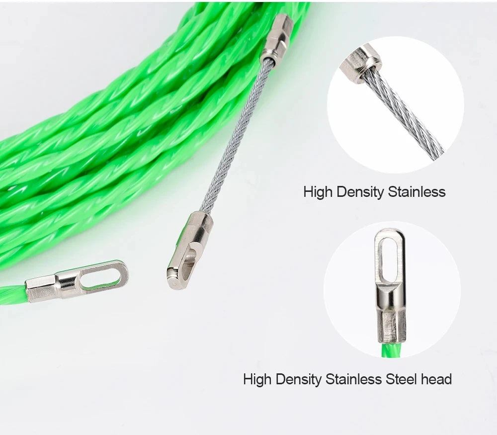 4.2mm Cable Push Puller Fiberglass Duct Rodder Fish Tape Electrical Wall Wire Cable Guide Device Aid Tool 5/10/15/20/25/30M