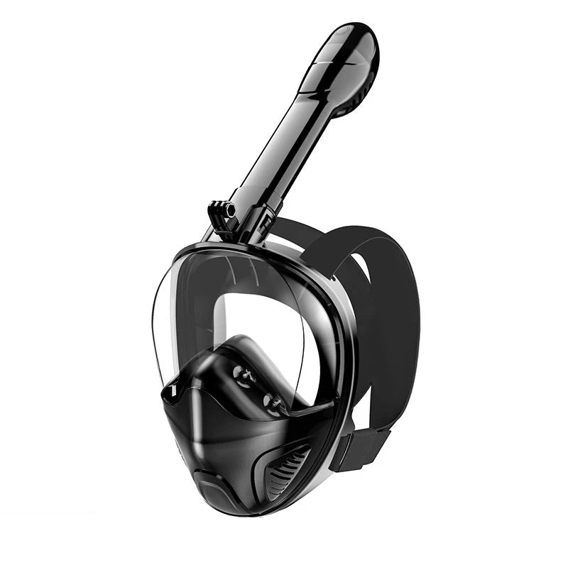 Full Face Snorkel Mask for Adults & Teens, 180° Panoramic View Snorkeling Gear with Removable Camera Mount, Anti-Fog Leak-Proof