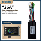 26A Ebike Sinawave Controller 24V/36V/48V Three-Mode Controller with Learning Function JN Color Display Wheel Hub Motor Parts