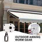 Outdoor Crank Gear Drive Awning Worm Gear Yard Lawn Balcony Patio Aluminum Alloy Awning Gearbox Canopy Accessories