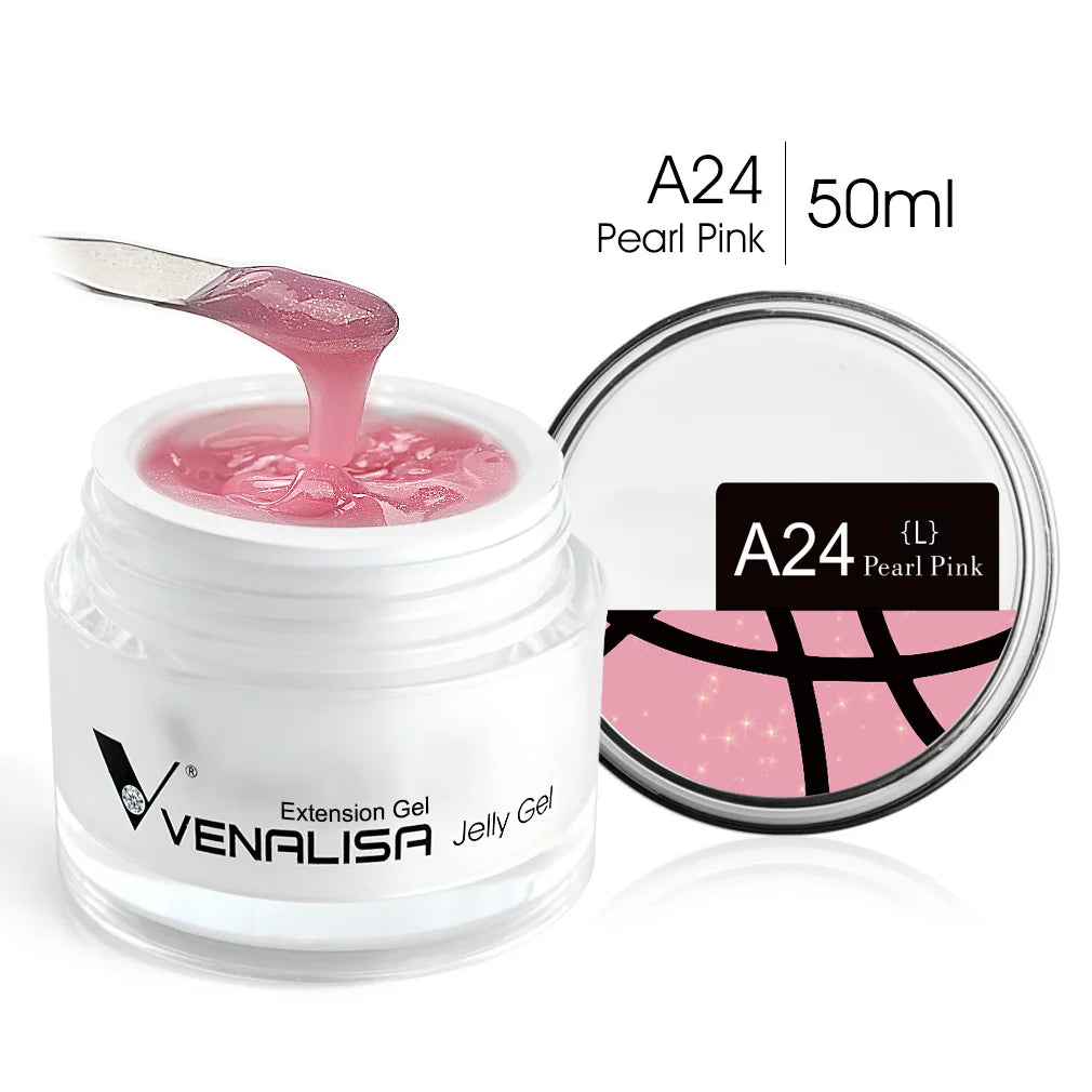 VENALISA Jelly Builder Gel 50ml Pink Nude Soak Off UV LED Hard Gel Nail Extension