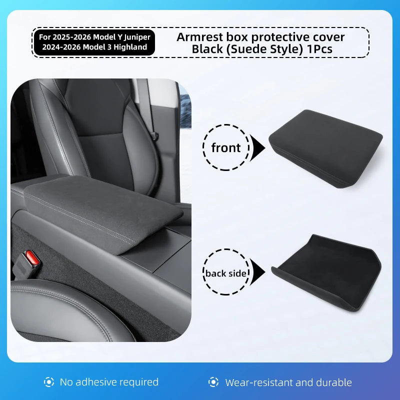 For Tesla Model 3 Highland Y Juniper Armrest Box Protect Cover Center Console Anti-Scratch 2026 2025 Car Accessories