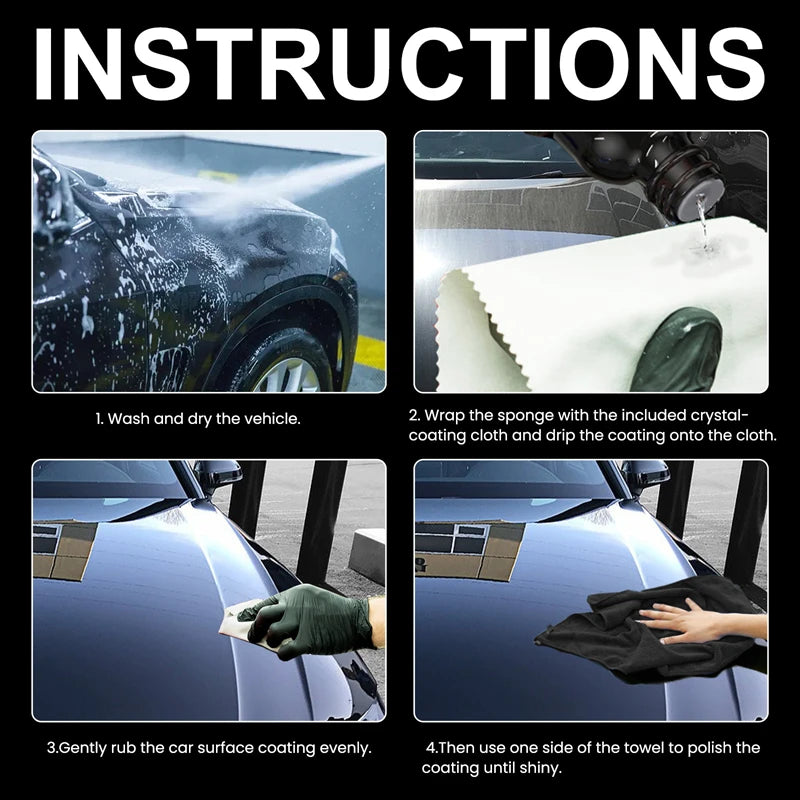 Car Nano Ceramic Coating Car Wax Nano Paint Sealant Hydrophobic Protective Coating Car Detailing Kit for Shine Car Polish 70ml