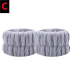 4/2PCS Wrist Washband Microfiber Wrist Wash Towel Band Wristband Scrunchies Wash Face Absorbent Wrist Sweatband Women Headband