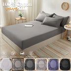 Soft Cotton Fitted Sheet Single Double King Queen Size Mattress Cover with Elastic Band Bed Sheet Bed Linens 100/120/150/180/200