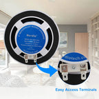 Herdio Waterproof Built In Digital Class Amplifier Bluetooth Compatible Ceiling Speaker 160W 4'' Active LoadSpeaker For Indoor