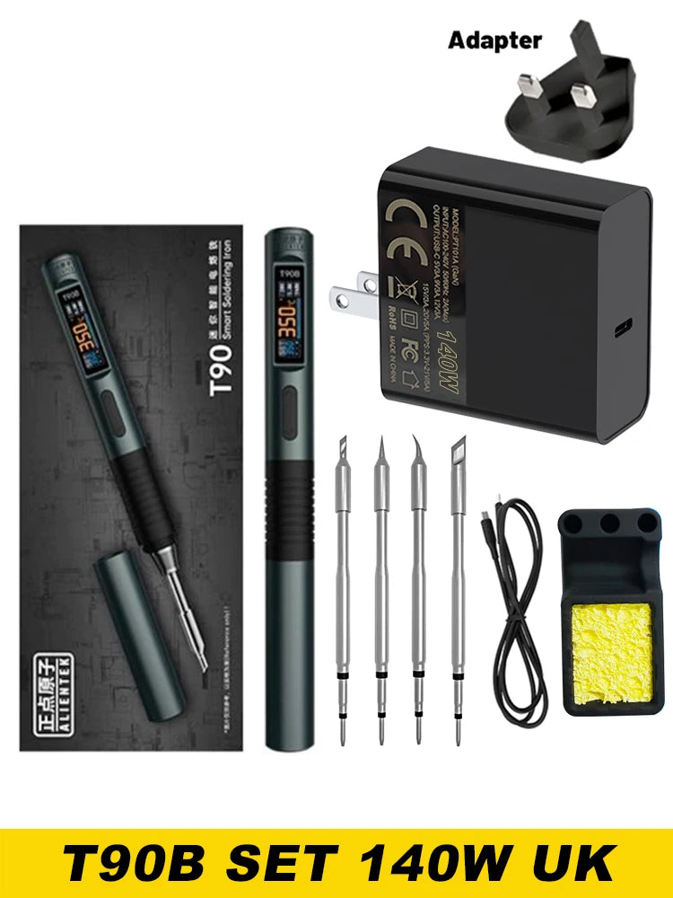 ALIENTEK T90 Smart Soldering Iron 140W Portable Digital Display Automatic Sleep PCB Precision Soldering Iron Repair Tool Kit