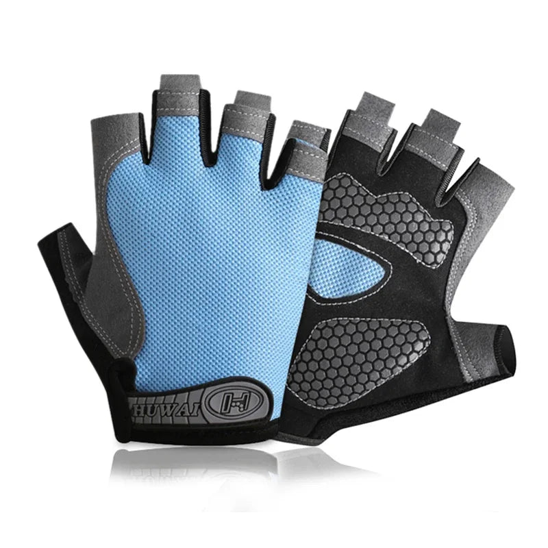 Half Finger Cycling Gloves Men Women Anti Slip Shock Breathable Summer Bicycle Gloves Fingerless Sports Gym Training Bike Gloves
