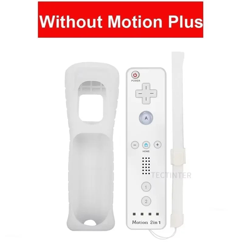 2 in 1 Wireless Bluetooth Remote Controller For Wii Wii U Controle Optional Motion Plus Gamepad Nunchuck Set With Silicone Case