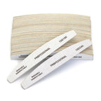 50/100Pcs Professional Wooden Nail Files 180/240 Buffer 100/180 Grey Boat Wood Sandpaper Block Gel Polisher Sanding Nail Files
