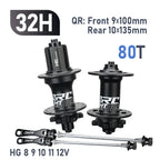 New ARC MT009 4 IN 1 Pro Front Rear Bicycle Hub Mountain MTB Bike Hub Sealed Bearing DT Ratchet 80T Bicycle Hubs 8-12Speed
