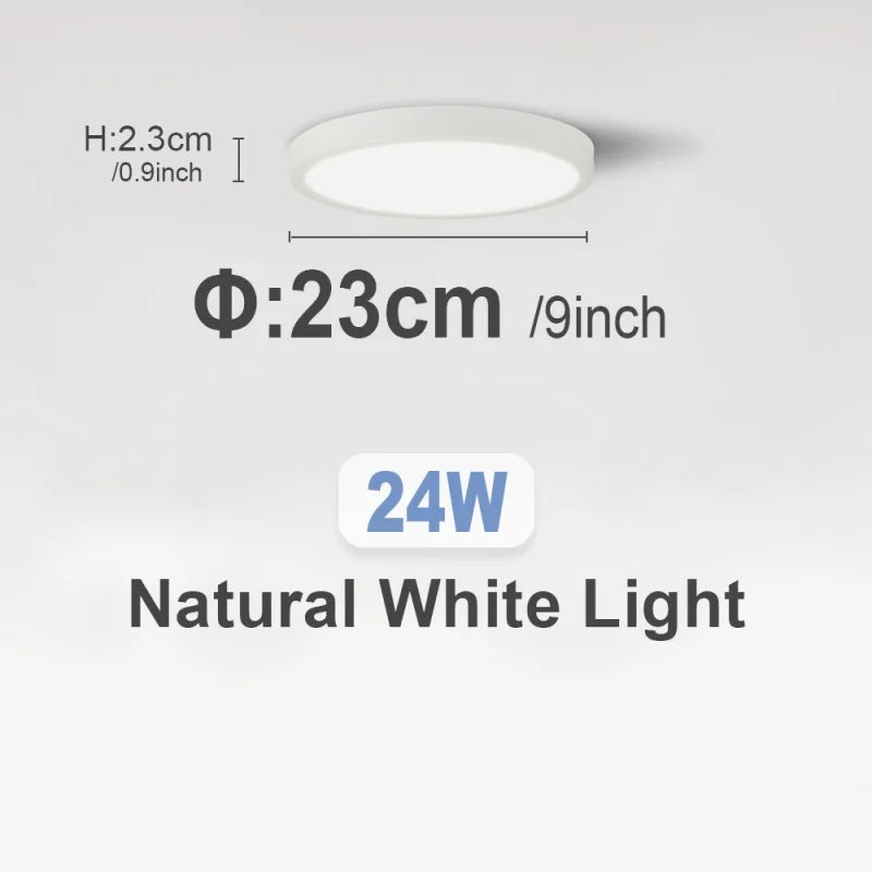 Ultra-Thin LED Ceiling Lamp Chandelier 23/30cm with Remote Control for Home Decor Lighting in Living Room Bedroom Kitchen
