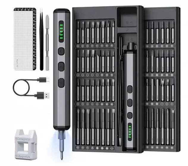 Mini Electric Screwdriver Set Rechargeable Cordless Precision Repair Kit, 68-in-1 or 70-in-1