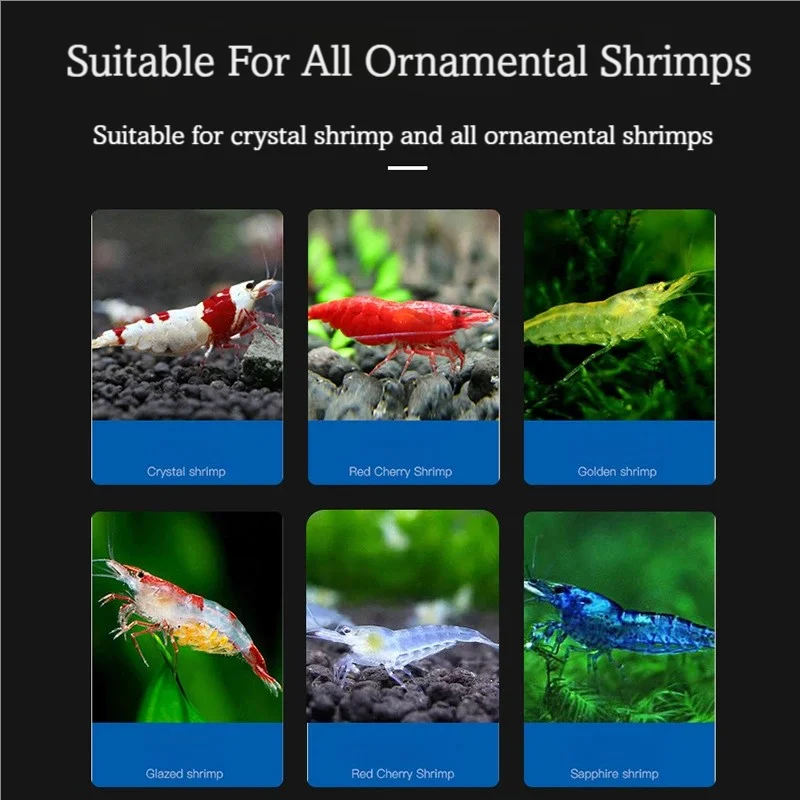Crystal Shrimp Feed Natural Freshwater Ornamental Prawn Food Crayfish Feed With Spirulina Protein Calcium Balanced Nutrition