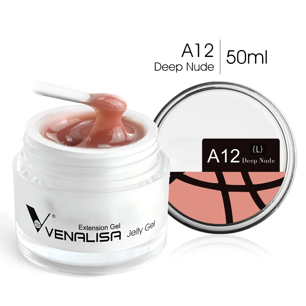 VENALISA Jelly Builder Gel 50ml Pink Nude Soak Off UV LED Hard Gel Nail Extension