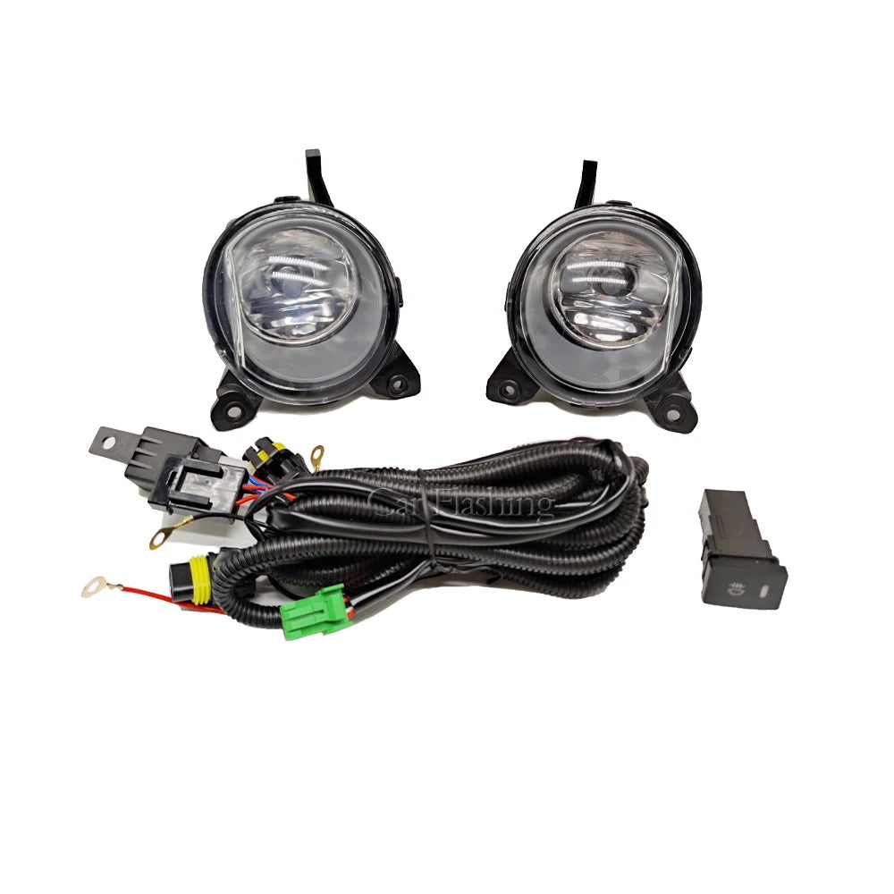 Car LED Fog Lights Fog Lamp cover For Toyota Corolla 2004 2005 2006 European Version Harness Wiring Cover Grille Halogen bulb