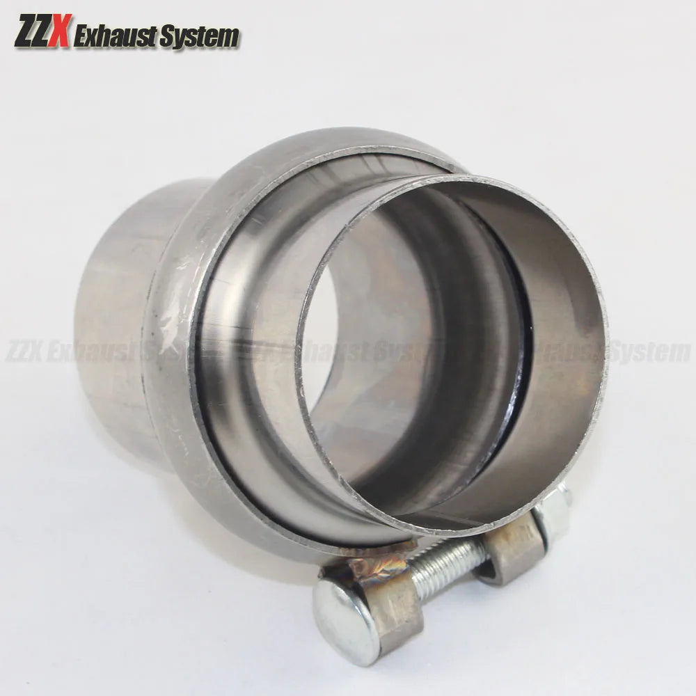 Car Stainless steel exhaust pipe male and female flange universal connection 51mm 63mm 70mm 76mm removable assembly fittings
