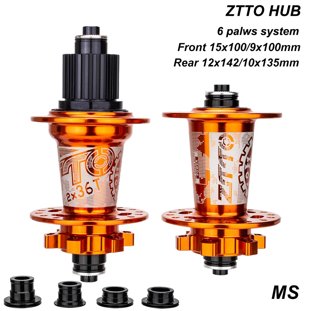 ZTTO Mountain Bike Hub 32 Holes 6 Pawls Disc Brake Bearing 10 11 12 Speed XD Thru Axle Quick Release Bicycle Wheel 142 135mm