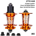 ZTTO Mountain Bike Hub 32 Holes 6 Pawls Disc Brake Bearing 10 11 12 Speed XD Thru Axle Quick Release Bicycle Wheel 142 135mm