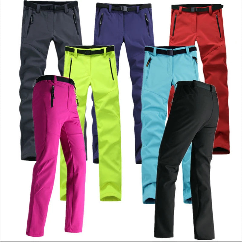 Fanuocetar Thick Warm Fleece Winter Pants Women, Waterproof, Hiking, Trekking, Camping, Skiing, Soft Shell Windproof Trousers