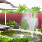 11/15.5cm Solar - Charged Water Fountain Pumps with Panels: 8 - Nozzle Outdoor Watering Equipment Garden Decoration Sets