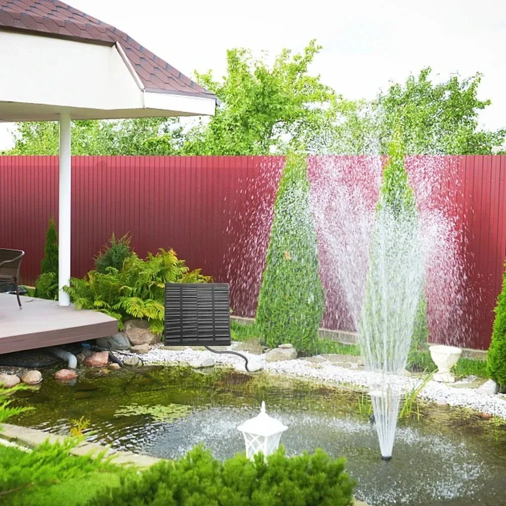 11/15.5cm Solar - Charged Water Fountain Pumps with Panels: 8 - Nozzle Outdoor Watering Equipment Garden Decoration Sets