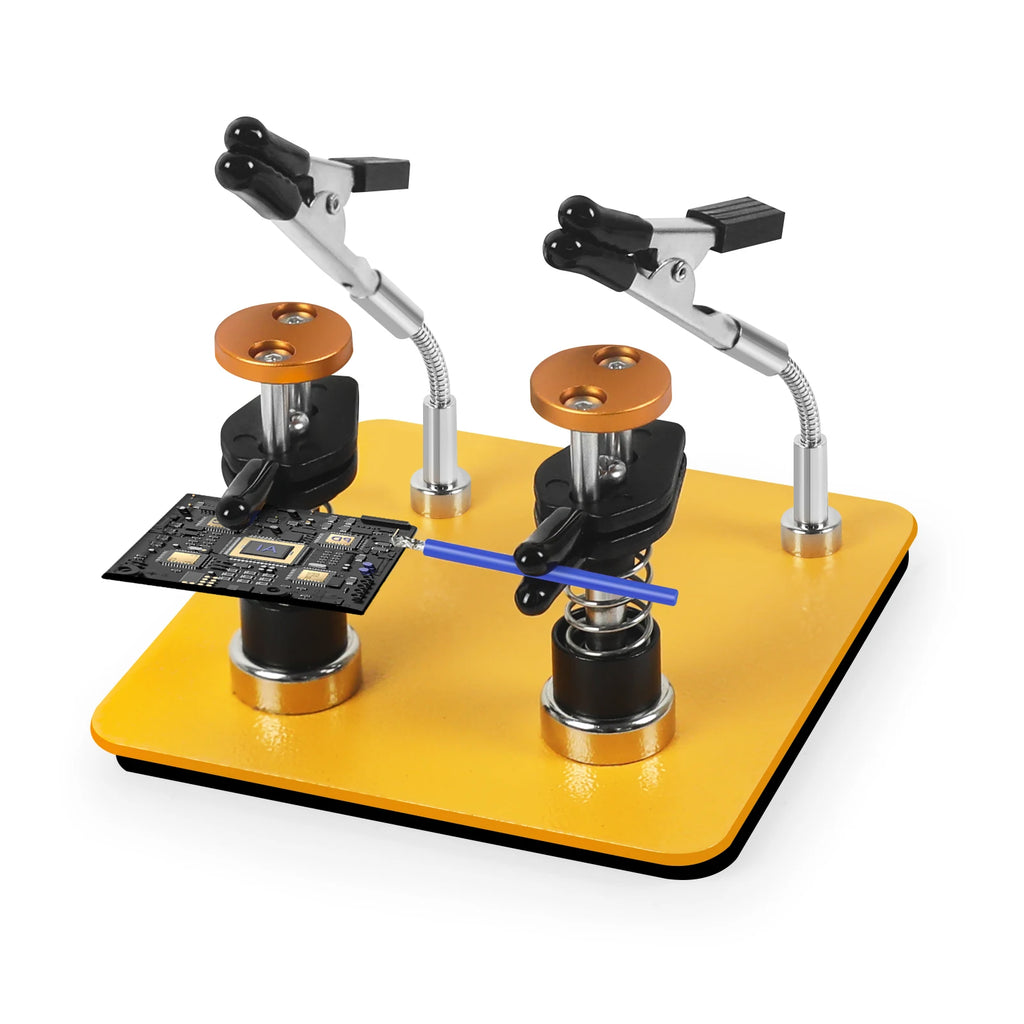 NEWACALOX Magnetic Helping Hand Soldering Third Hand Tool with Alligator Clips Flexible Metal Arms Electronic Repair Tool