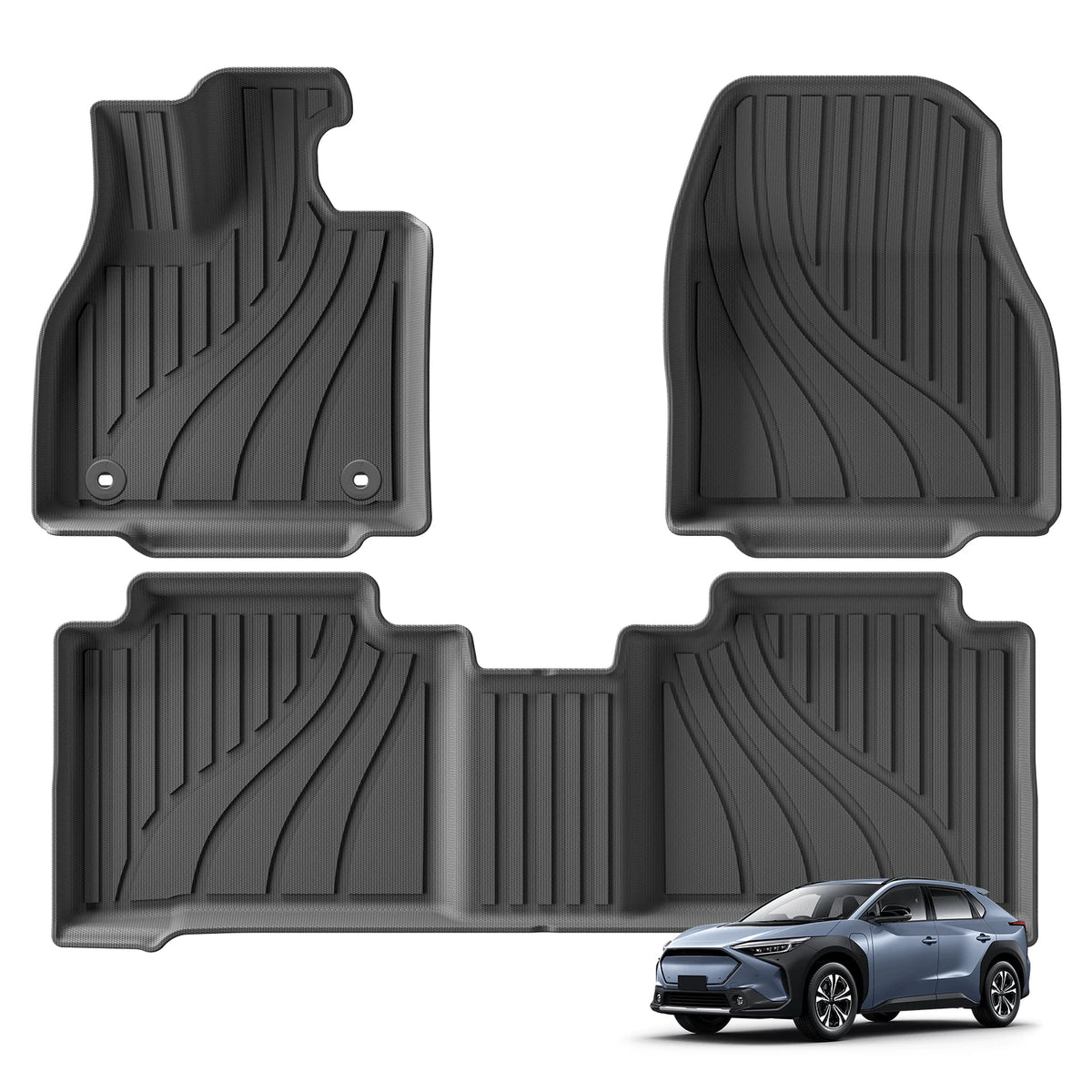 Smabee TPE 3D Floor Mats Set for Subaru Solterra 2023-2025 Left Hand Drive 3pcs