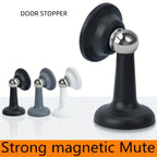 Strong Magnetic Silent Door Stopper Household Bedroom Free-punch Door Suction Anti-collision Silicone Floor Door Stop