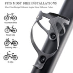 HUALONG 3K Carbon Fiber Bicycle Water Bottle Cage Road MTB Gravel Bike Water Bottle Holder Cages, Matte Black, Weight (16±2g)