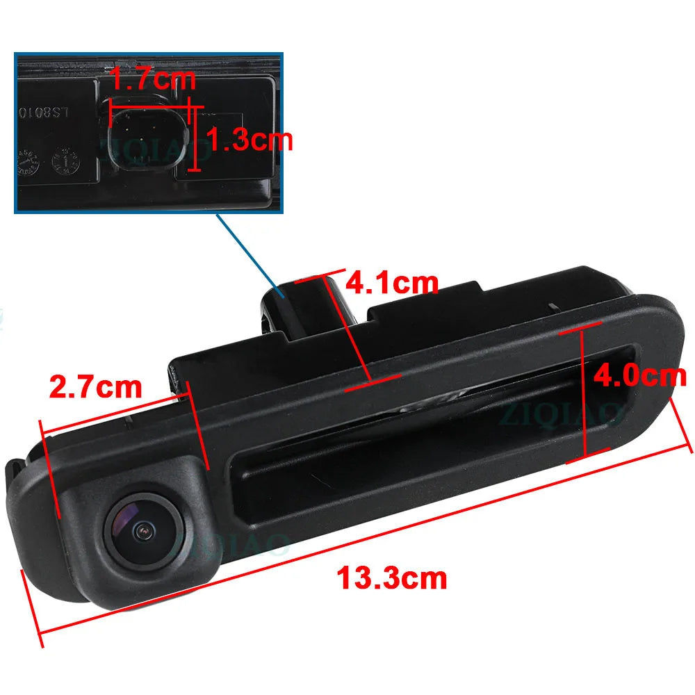 ZIQIAO for Ford Focus 3 Hatchback Sedan 2012 2013 SW 2015 Dedicated Trunk Handle HD Rear View Camera HS067