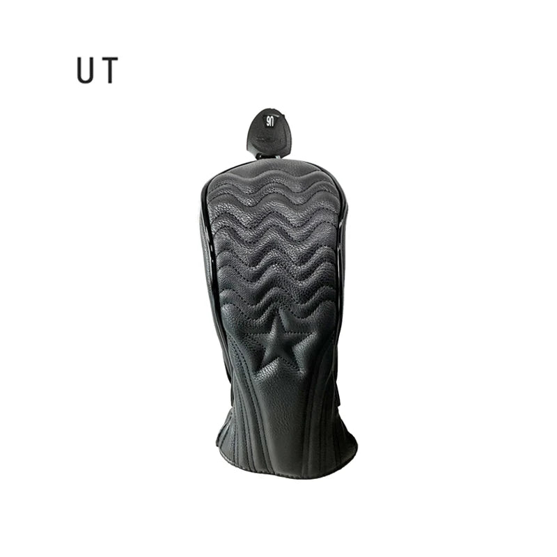 Golf Headcover Golf Wood Cover PU Leather Golf Club Covers For Driver Fairway Hybrid Waterproof Protector Set Golf Accessories
